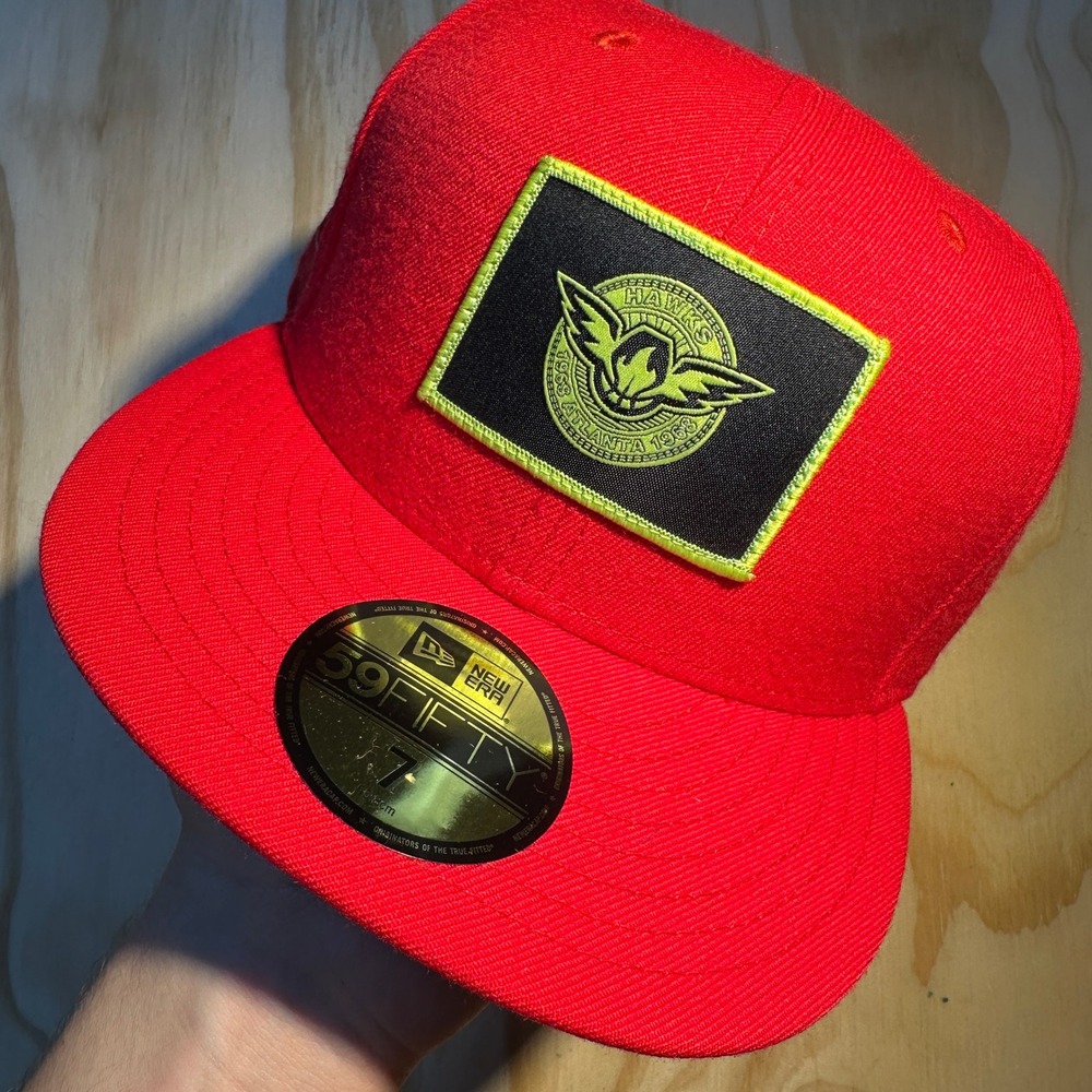 New Era Atlanta Hawks NBA Tip Off Series 59FIFTY Fitted Hat Red Size 7